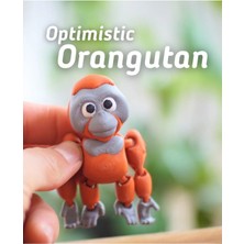 Modelerman Design Punch’ın Annesi Optimistik Orangutan - Hareketli Fidget Oyuncağı