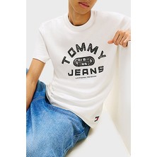 Tommy Jeans Logolu Pamuklu Regular Fit Bisiklet Yaka T Shirt Erkek T Shirt DM0DM22551 Ybl