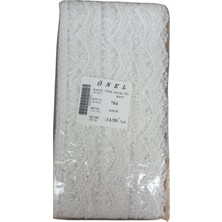 Popüler Sepet Dantel Polyester Sanal Tül Bant Krem 14,50 Metre En 3 cm ON-784-KR