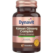 Indispensablely Dynavit Korean Ginseng Complex (Panax Ginseng) 30 Bitkisel Kapsül - Panax Ginseng, Ginkgo Biloba, L