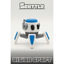 Modelerman Design Scuttle Mech Robot Figür 3D Baskı Model Koleksiyon Oyun Diorama Kişiselleştirilebilir Hediye