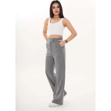 Nuvin Cırt Kapama Straight Fıt Kumaş Pantolon %100 Pamuk