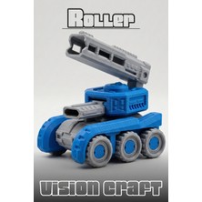 Modelerman Design Thunder Roller Robot Figür 3D Baskı Model Koleksiyon Oyun Diorama Kişiselleştirilebilir Hediye