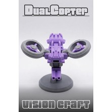 Modelerman Design Dualcopter Drone Figür 3D Baskı Model Koleksiyon Oyun Diorama Kişiselleştirilebilir Hediye