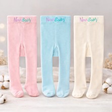 Novibaby 3'lü Bebek Pamuklu Külotlu Çorap, Çocuk Yenidoğan Pamuk Kız Erkek Okul Çorabı, Beyaz Ekru Pembe Vs.