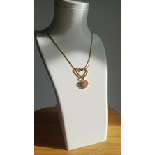 Saba Aksesuarr Çelik Gold Kalp Kolye