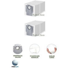 Roboclinic Roborock Q Revo Pro / Maxv / S / Robot Süpürge Uyumlu Yedek Toz Torbası 2 Adet