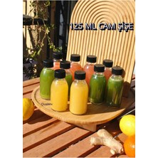 Qualitev 10 Adet Cam Şişe 125 ml Detoks Gınger Shot Şişesi Detox Meyvesuyu