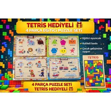 W-Design 4 Adet Eva Eğitici Bul Tak Puzzle Montessori Zeka ve Motor Beceri Geliştirici Oyuncak