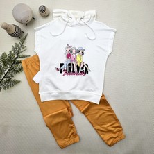 Diji Baby 3-4-5 Yaş Forever Cici Kızlar Baskılı Kapşonlu 2li Kız Çocuk Takımı