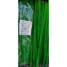 A027 Kod Mutkin Şönil 100 Lü Yeşil Renk  30 cm -🛍️ Yoğun Tüylü Hobi Çubuğu Tel El Işi 100 Lü Paket💐
