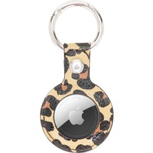Eco Lounge Apple Airtag Uyumlu Deri Anahtarlık, Leo Ne Kahve