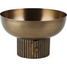 Vitale Iron Altın Eskitme Ayaklı Kase 16X26X26CM