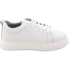 Bambi Beyaz Hakiki Deri Erkek Sneaker E01082102043