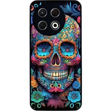 BG AKSESUAR Tecno Spark 30 Pro Uyumlu Kurukafa Tasarımlı Glossy Premium Kılıf