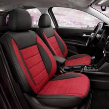 SKY Koltuk Kılıfı Tay Tüylü Kırmızı Renk Ön ve Arka Tam Set