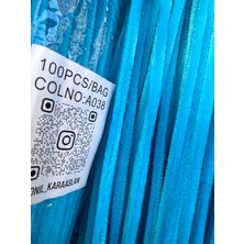 A038 Kod Mutkin Şönil 100 Lü Mavi Renk  30 cm -🛍️ Yoğun Tüylü Hobi Çubuğu Tel El Işi 100 Lü Paket💐