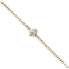 Berk Mücevherat 14 Ayar Altın Taşlı Anka Kuşu Bileklik