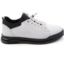 Bambi Beyaz Hakiki Deri Erkek Sneaker E01080228543
