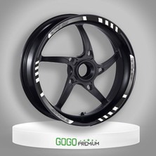 Tuğra GT Honda Dio 2021-2023 Uyumlu Jant Şeridi Reflektör Beyaz(Gogo)