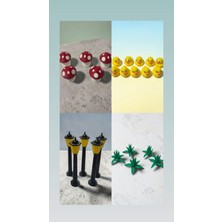 3D Tasarım Teraryum Malz. Ördek,mantar, Lamba, Bitki   (12ADET)