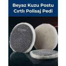 Befar Kuzu Postu (Yünü) Cırtlı Polisaj Pedi 160 mm | Yün Polisaj Keçesi