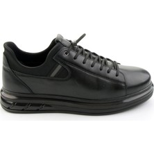 Bambi Siyah Hakiki Deri Erkek Sneaker E01080216943