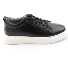 Bambi Siyah Hakiki Deri Erkek Sneaker E01082102043