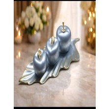 Ayder Online Satış 11 cm  -30 cm LIK Tabak Ebatlı 8 cm .7 cm ,5 cm  Ebatlarda Kırılmaz Polyester,3lü Elma  Biblosu