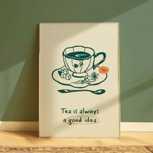 DES VU PRINT Mutfak Temalı Çerçevesiz Poster, Çay Pinterest Temalı Poster