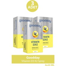 Goodday Vitamin D3 K2 Sprey 20 ml 3 Adet