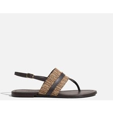 İpekyol Metal tokalı monogram jakarlı sandalet I00000033004023