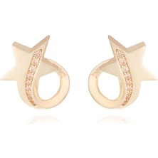 Cetaş Jewelry Cetaş Eterna 14 Ayar Altın Taşlı Yıldız Küpe