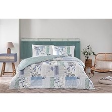 Indispensablely Eloise Ranforce Standart Pamuk Nevresim Takımı, Mavi, Çift Kişilik