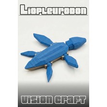Modelerman Design Mini Liopleurodon Figür 3D Baskı Model Koleksiyon Oyun Diorama Kişiselleştirilebilir Hediye
