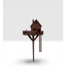 3D Tasarım Teraryum Malz. Dekoratif Ağaç Ev  (1 Adet)