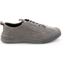 Bambi Gri Hakiki Deri Erkek Sneaker E01900251044