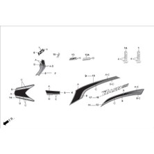 Tuğra GT Hero DASH125 Stıcer Govde Sol Alt Beyaz Orjinal Resim No:9