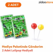 Emrah Gültekin 2 Adet Mini El Futbol Langırt Oyunu 2 Lolipop Şeker Hediyeli Hediye Paketinde Okul Dağıtmalık