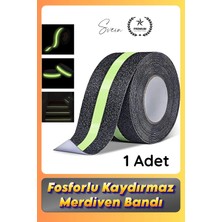 Svein #bant 1 Adet Fosforlu Kaydırmaz Merdiven Bandı 5 cm x 3 M Fotolümenli Yeşil Zemin Güvenlik Basamak