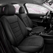 SKY Koltuk Kılıfı Tay Tüylü Siyah Renk Ön ve Arka Tam Set