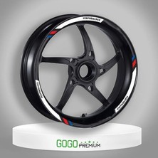 Tuğra GT Honda Pcx 2021-2024 Uyumlu Jant Şeridi M Power Beyaz(Gogo)