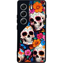 BG AKSESUAR Tecno Camon 40 Uyumlu Kurukafa Tasarımlı Glossy Premium Kılıf