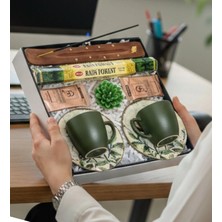 Trendevia Kişiye Özel Hediyelik Ürünler, Doğum Günü Hediyesi , Sevgiliye Hediye, Anneye Hediye , 2 Kişilik Kahve Fincanı Tütsü ve Kokulu Mum Hediye Seti