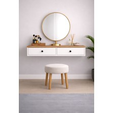 Tasaroma Modern Atlantik Makyaj Masası 2 Kapaklı Dekoratif Mobilya & Dolap Çok Amaçlı 100 cm