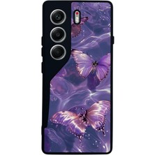 BG AKSESUAR Tecno Camon 40 Uyumlu Kelebek Tasarımlı Glossy Premium Kılıf