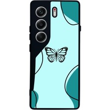 BG AKSESUAR Tecno Camon 40 Uyumlu Kelebek Tasarımlı Glossy Premium Kılıf