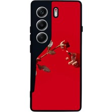 BG AKSESUAR Tecno Camon 40 Uyumlu Kirmizi Tasarımlı Glossy Premium Kılıf