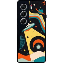 BG AKSESUAR Tecno Camon 40 Uyumlu Uzay Tasarımlı Glossy Premium Kılıf