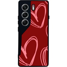 BG AKSESUAR Tecno Camon 40 Uyumlu Kalp Love Tasarımlı Glossy Premium Kılıf